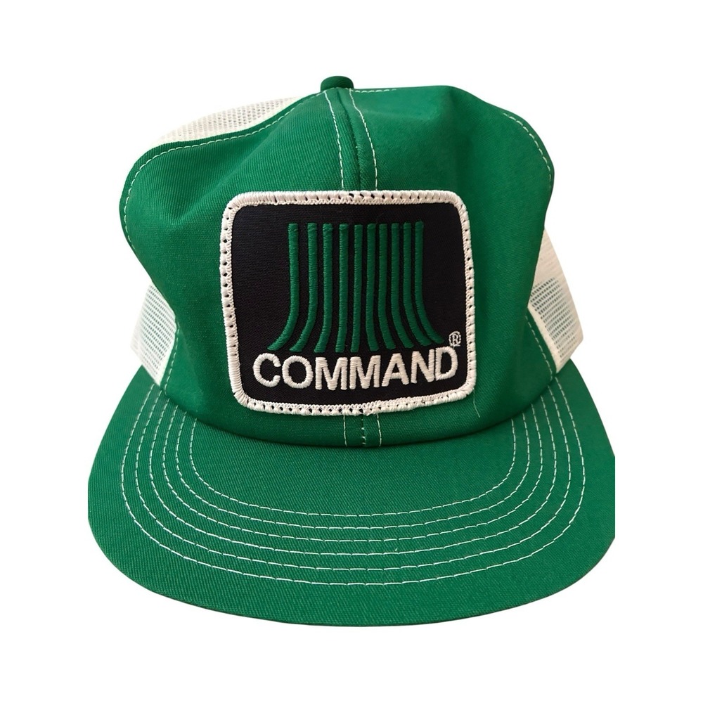 Vintage Snapback Trucker Hat Cap Patch Mesh  Command